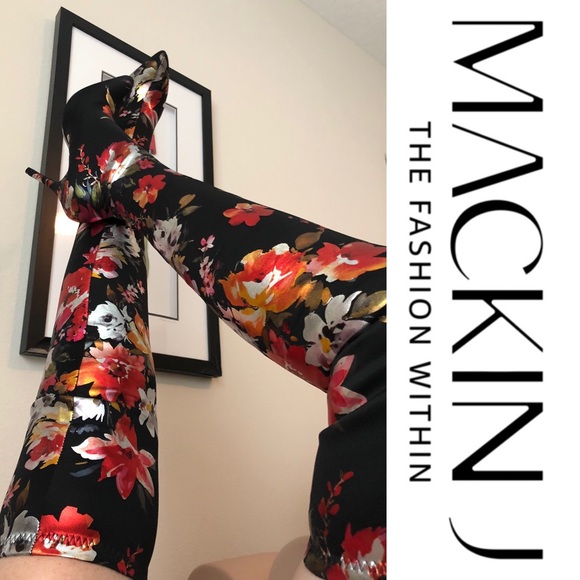 3/$30 Mackin J Over the Knee Floral Boots - Picture 9 of 9